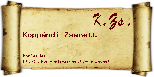 Koppándi Zsanett névjegykártya