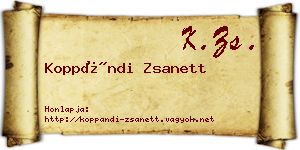 Koppándi Zsanett névjegykártya