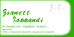 zsanett koppandi business card