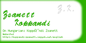 zsanett koppandi business card